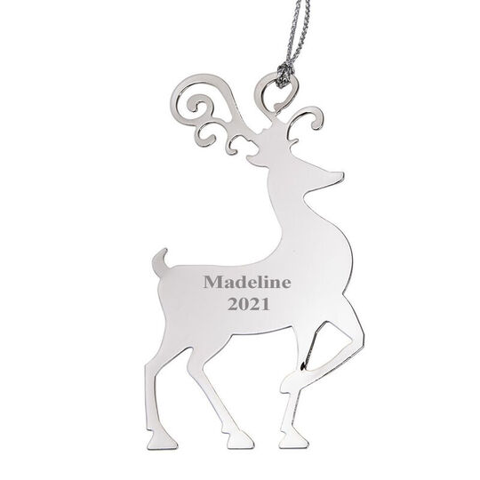 Personalized Reindeer Shaped Ornament